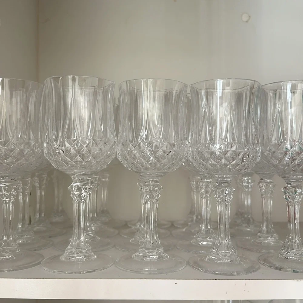 Made in France: Set of 20 Crystal Wine Glasses - Longchamp Cristal D’Arques